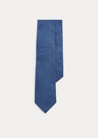 Corbatas Ralph Lauren Hombre Azules - Patterned Silk - SPOQX4072